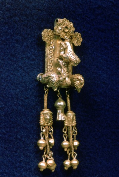 Forntida grekiskt tempelhänge, c630-620 f.Kr av Unbekannt