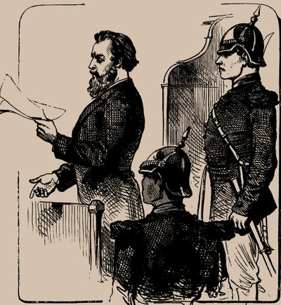 Andrei Zhelyabov inför domstolen, 1881. av Unbekannt