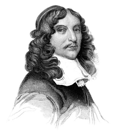Andrew Marvell, engelsk metafysisk poet från 1600-talet, c1850 av Unbekannt