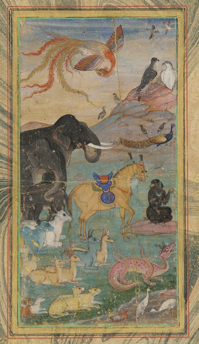 Djur och fåglar, 1600-talet. av Unbekannt