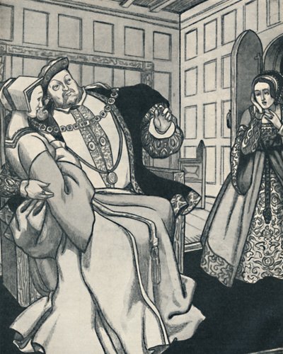 Anne Boleyn får en stor chock, c1934 av Unbekannt