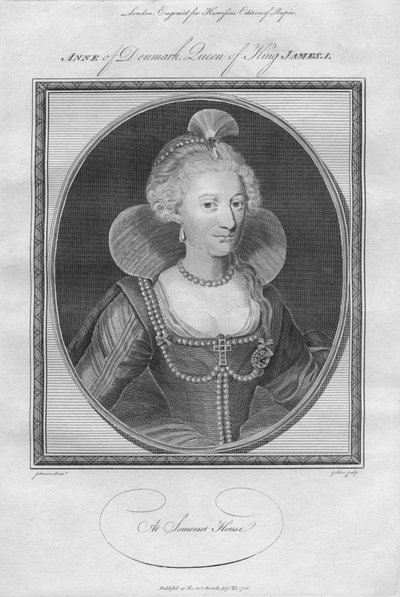 Anne av Danmark, drottning av kung Jakob I, 1786. av Unbekannt