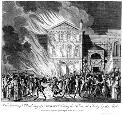 Anti-katolska Gordon Riots, London, 6-7 juni 1780 av Unbekannt