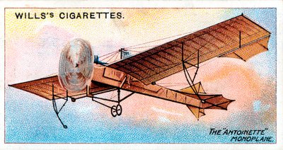 Antoinette monoplan av franska flygaren Hubert Latham, c1910 av Unbekannt