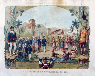 トンキン征服の神格化、1885 年頃。スウェーデン語 av Unbekannt