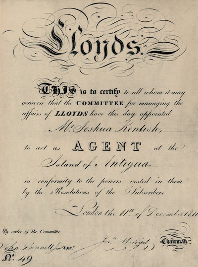 Utnämning av agent i Antigua, 1911, 1928 av Unbekannt