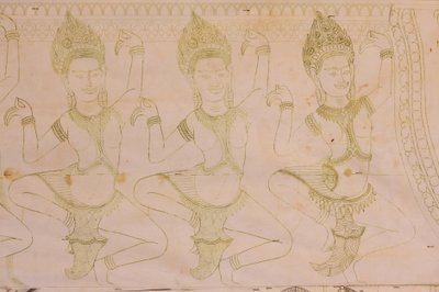 Apsara-teckning, Siem Reap, Kambodja av Unbekannt