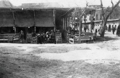 Arabiskt kafé, Bagdad, Mesopotamien, första världskriget, 1918 av Unbekannt