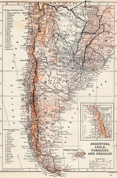 Argentina, Chile, Paraguay och Uruguay av Unbekannt