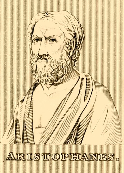 Aristofanes, c460-380 f.Kr., 1830. av Unbekannt