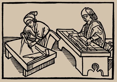 Aritmetik och geometri. Från människolivets spegel av Rodericus Zamorensis, 1479 av Unbekannt