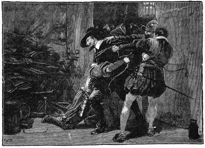 Gripande av Guy Fawkes i parlamentets källare, 1605 1800-talet av Unbekannt
