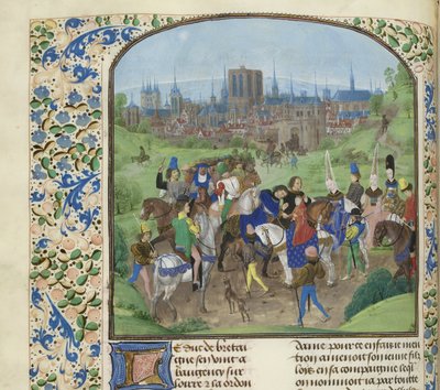Ankomst av hertig Ludvig II av Anjou i Paris, ca 1470-1475. av Unbekannt
