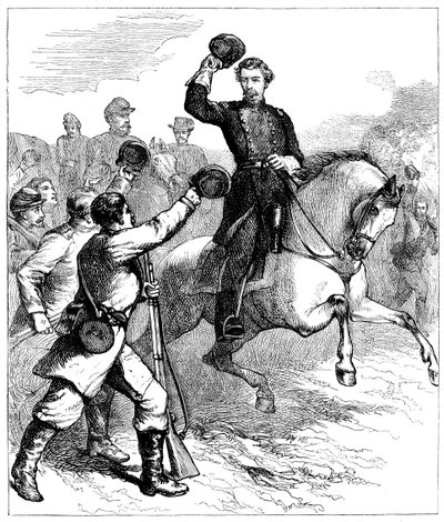 General McClellans ankomst till Williamsburg, Virginia, 1862 c1880 av Unbekannt