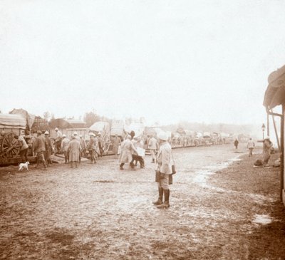 Anländer till Revigny, norra Frankrike, c1914-c1918 av Unbekannt