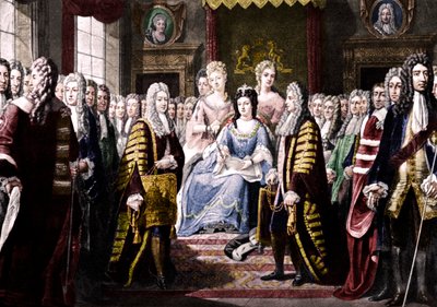 Föreningsartiklar presenterade av kommissionärer till drottning Anne, 1706 av Unbekannt