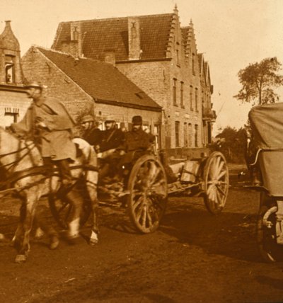 Artilleri på väg uppför linjen, c1914-c1918 av Unbekannt