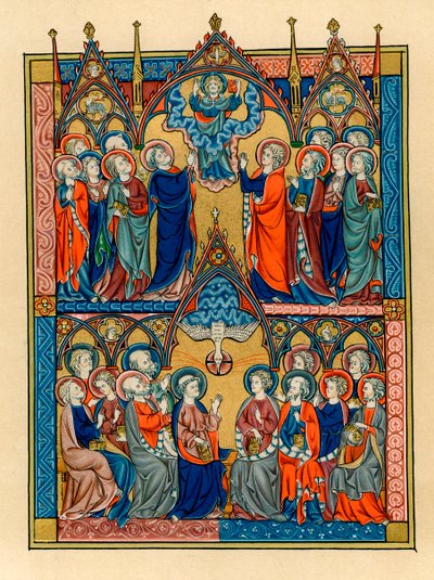 Himmelsfärd och Pingst, 1290-1300 av Unbekannt