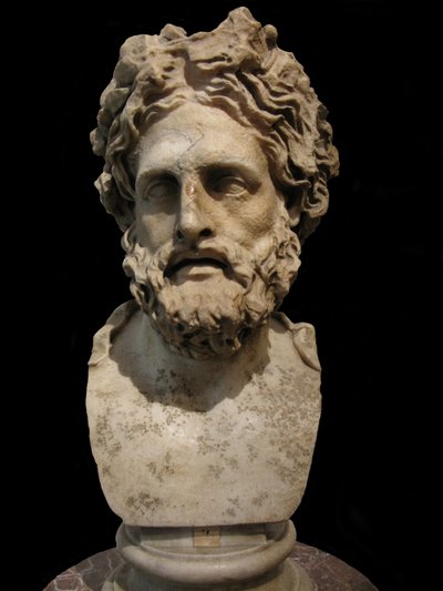 Asclepius, medicinens och helandets gud. Romersk kopia av grekisk staty av Phyromachos, 200-talet f.Kr av Unbekannt