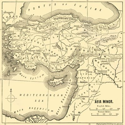 Mindre Asien - Karta, 1890. av Unbekannt