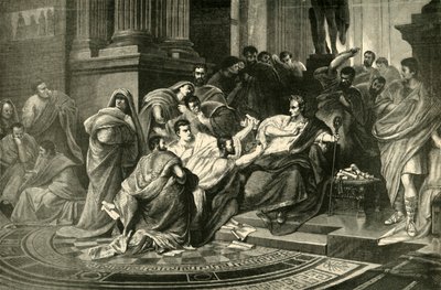 Mordet på Julius Caesar, 1890. av Unbekannt
