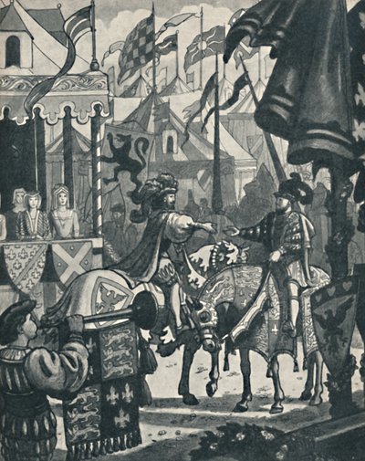 På gulddukens fält, c1934 av Unbekannt