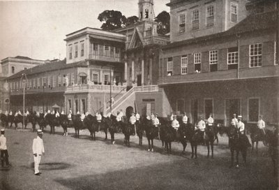 Vid militärpolisens högkvarter, 1914 av Unbekannt
