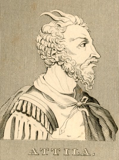 Attila, c406-453, 1830. av Unbekannt