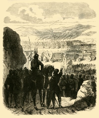 Attila på bålen, efter hans nederlag av Aetius, 453 AD, 1890. av Unbekannt