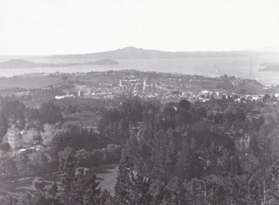 Auckland, från Mount Eden, sent 1800-tidigt 1900-tal. av Unbekannt