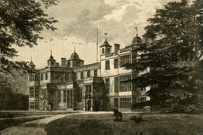 Audley End, västfronten, 1898. av Unbekannt