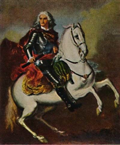August den Starke 1670-1733. - Målning av Silvestre, 1934. av Unbekannt