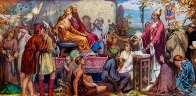 Augustine predikar för Ethelbert och Bertha, 1925 av Unbekannt