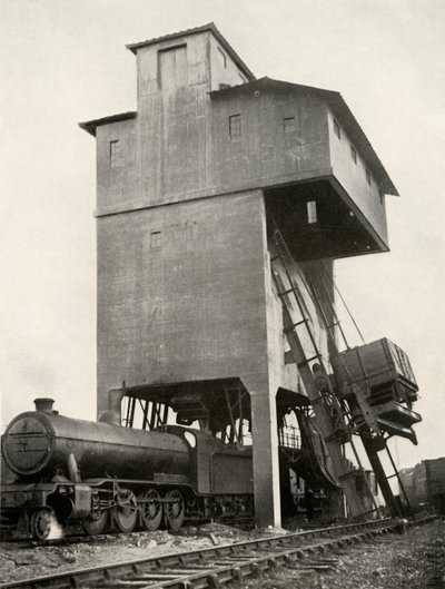 Automatisk kolning vid Hornsey Station, Middlesex, 1935. av Unbekannt