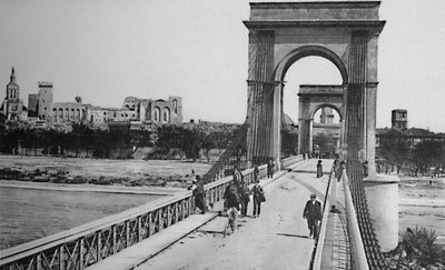 Avignon - Hängbron, c1925 av Unbekannt