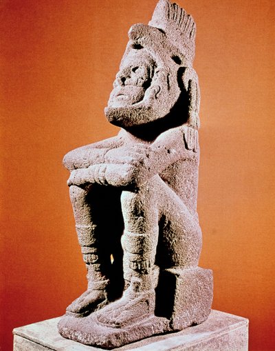 Aztekisk skulptur av en sittande mansfigur, c1375-1521 av Unbekannt