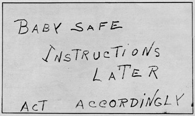 Baby Safe Instructions Later Act Then, 1932, 1938 av Unbekannt