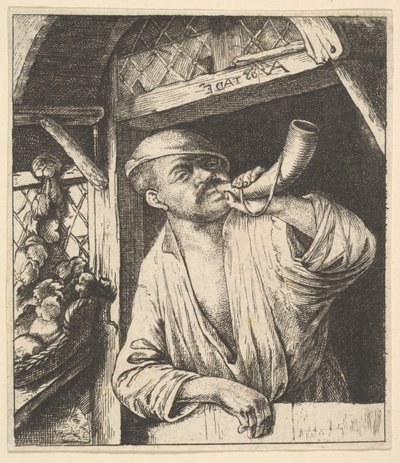 Bagarens blåshorn, 1610-85. av Unbekannt