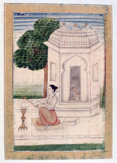 Bengali Ragini, Ragamala Album, School of Rajasthan, 1800-talet av Unbekannt