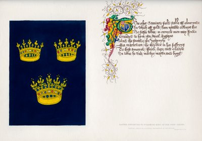 Banderoll och dikt, c1400-talet, 1840 av Unbekannt