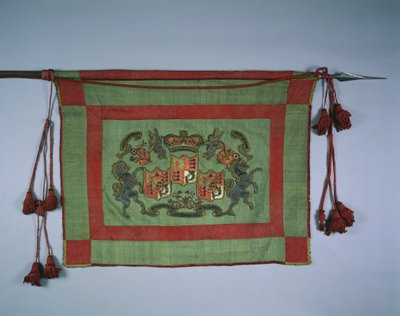 Banderoll med Storbritanniens kungliga vapen, 1700-talet. av Unbekannt