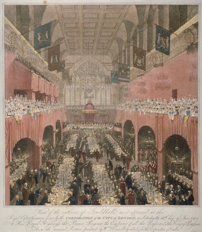 Bankett i Guildhall, City of London, 1814-1815. av Unbekannt