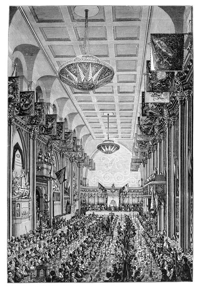 Bankett för drottningen i Guildhall, London, 1837, 1900 av Unbekannt