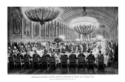 Bankett i Emperors Hall, Römer, Frankfurt, 17 augusti 1863, 1900 av Unbekannt