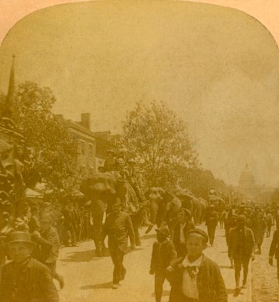 Barnums Parade, Penn. Ave. Washington D.C., sent 1800-tidigt 1900-tal. av Unbekannt