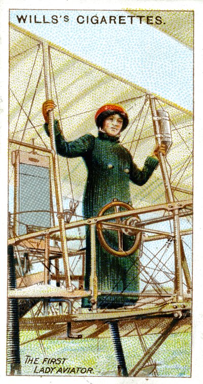 Baronessan Raymonde Delaroche, första kvinna som innehade pilotcertifikat, 1909 av Unbekannt