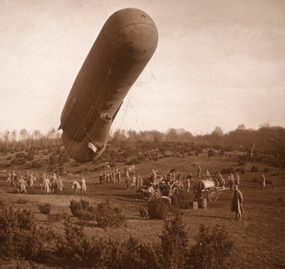 Barrageballong, Somme, norra Frankrike, c1914-c1918 av Unbekannt