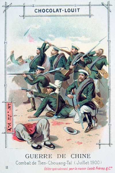 Slaget vid Tien-Chuang-Tai, Kina, Boxer Rebellion, juli 1900 av Unbekannt