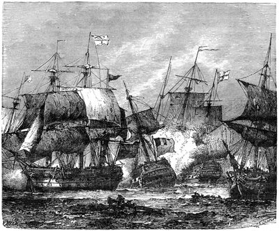 Slaget vid Abukir Bay, 1 augusti 1798, 1898 av Unbekannt