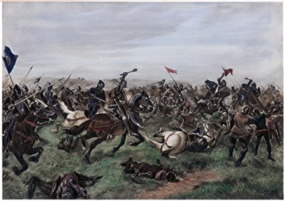 Slaget vid Agincourt, 25 oktober 1415 av Unbekannt